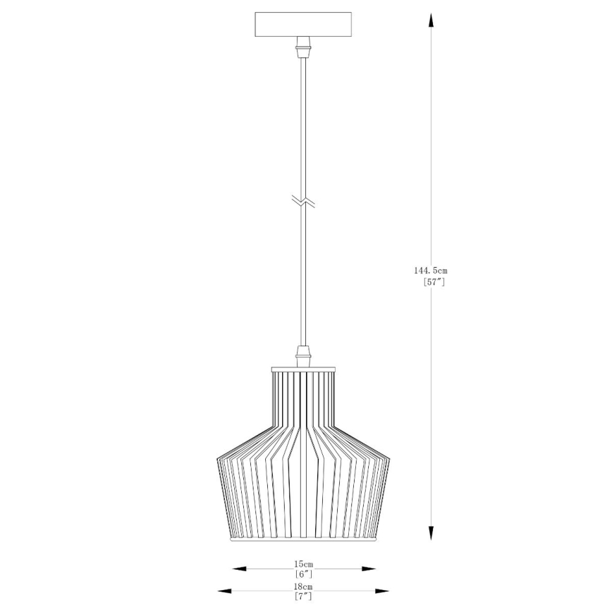 Zuma Line - Lestenec na vrvici 1xE27/40W/230V pr. 18 cm črna