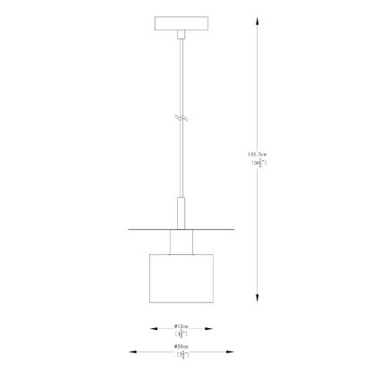 Zuma Line - Lestenec na vrvici 1xE27/40W/230V zlata