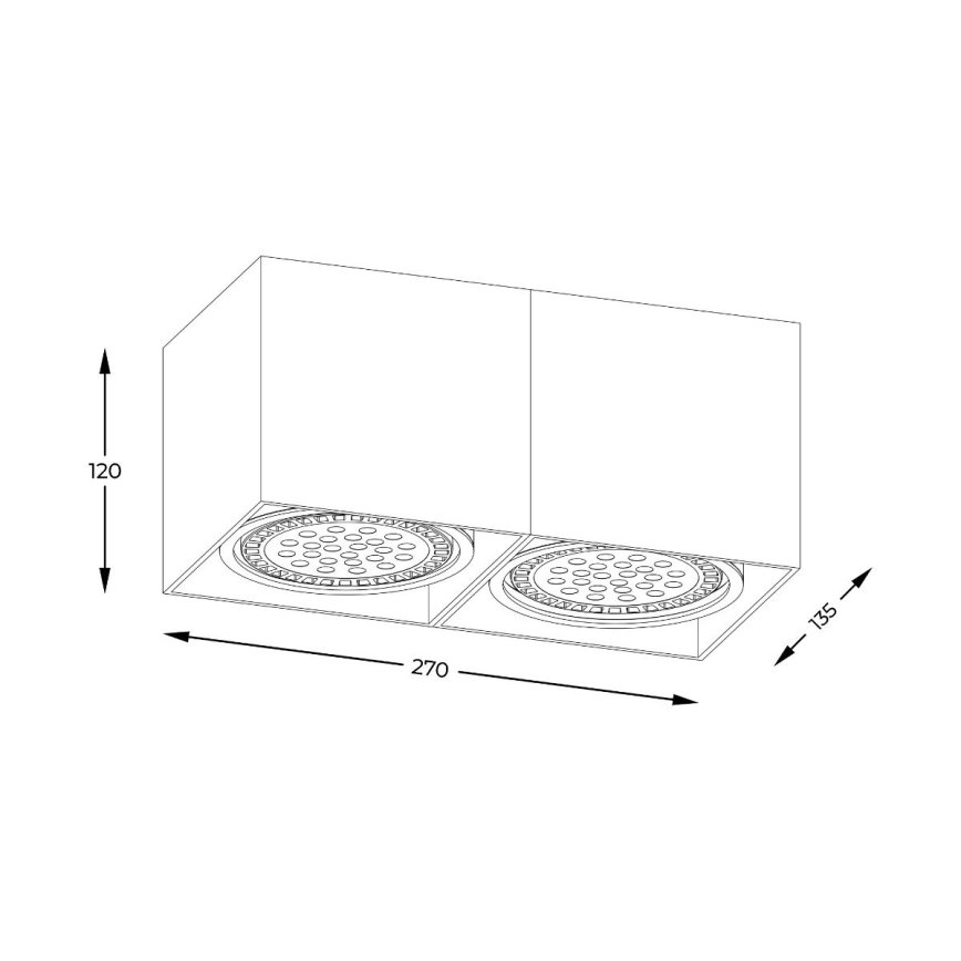 Zuma Line - Reflektor 2xGU10-ES111/15W/230V bela