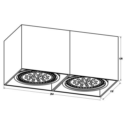 Zuma Line - Reflektor 2xGU10-ES111/15W/230V bel