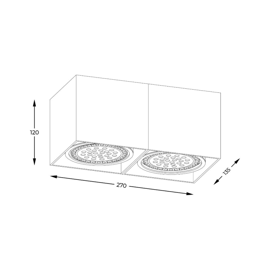 Zuma Line - Reflektor 2xGU10-ES111/15W/230V črna