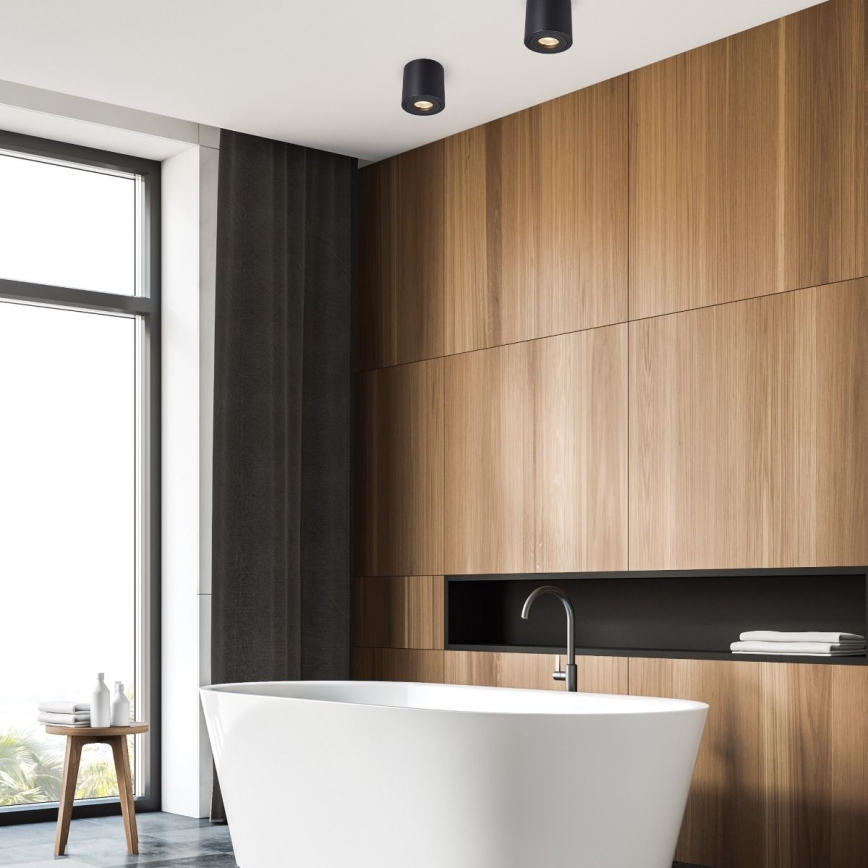 Zuma Line - LED RGBW zatemnljivo kopalniško točkovno svetilo 1xGU10/6W/230V IP44 črno + daljinski upravljalnik