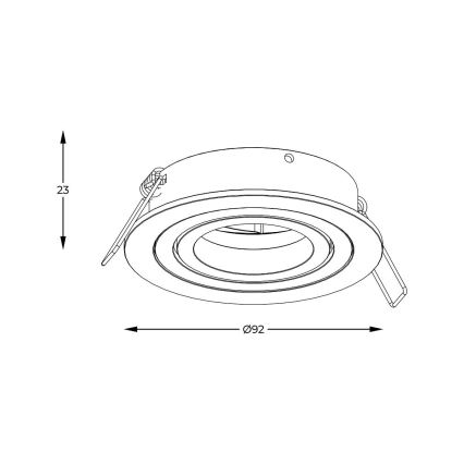 Zuma Line - Vgradna stropna svetilka 1xGU10/50W/230V bela