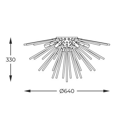 Zuma Line - Nadgradni lestenec 6xG9/42W/230V zlata