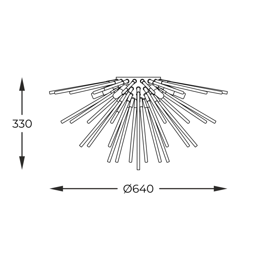 Zuma Line - Nadgradni lestenec 6xG9/42W/230V zlata