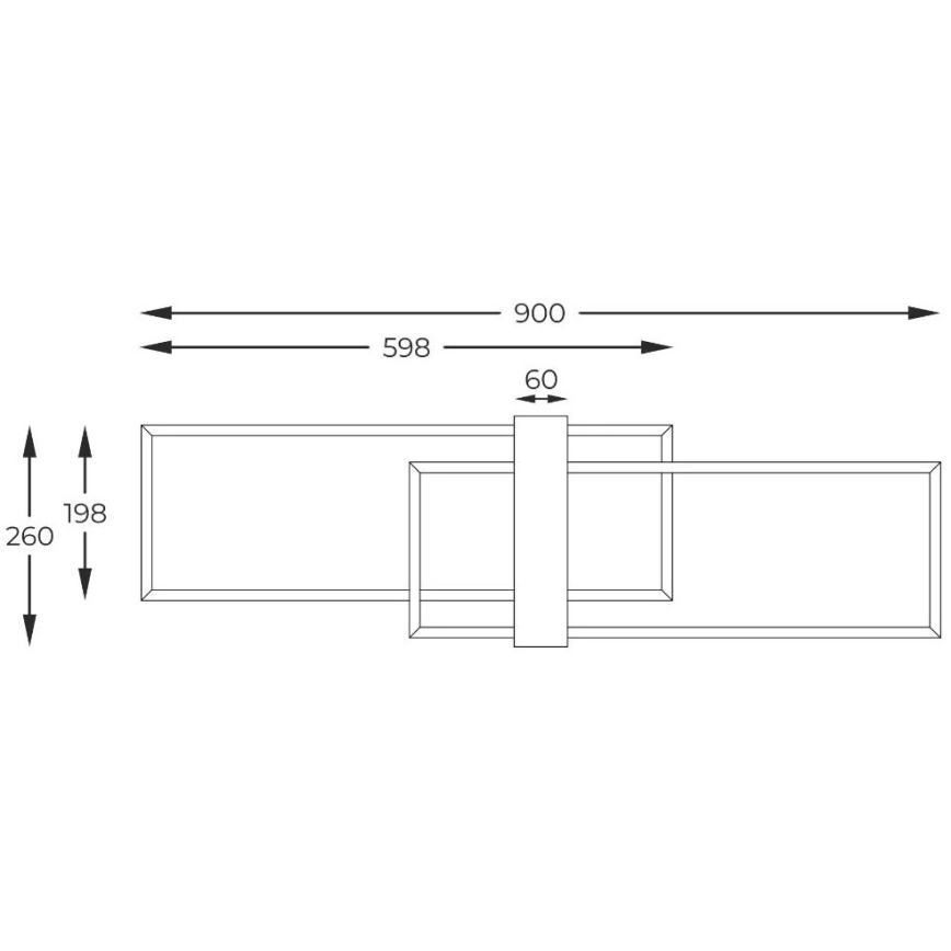Zuma Line - LED Stropna svetilka LED/39W/230V 3000K črna/bor