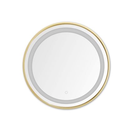 Zuma Line - LED Kopalnica stenski ogledalo s osvetlitev LED/24W/230V 3000/4000/6000K pr. 60 cm IP44 zlata