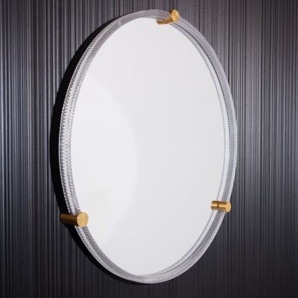 Zuma Line - LED Kopalnica stenski ogledalo s osvetlitev LED/24W/230V 3000/4000/6000K pr. 60 cm IP44 prozorna/zlata