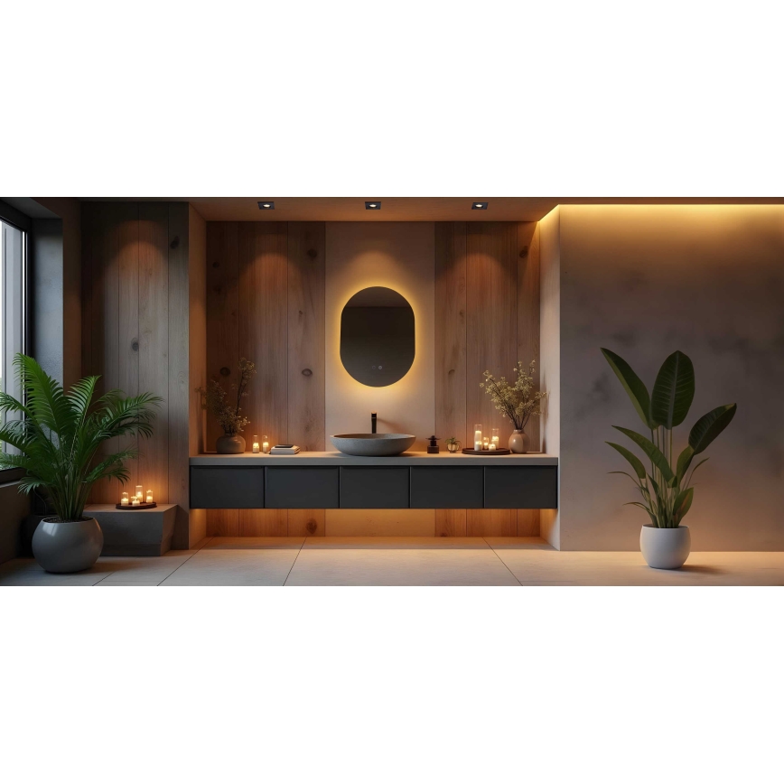 Zuma Line - LED Kopalniško ogledalo s osvetlitvijo LED/24W/230V 3000/4000/6000K 70x50 cm IP44