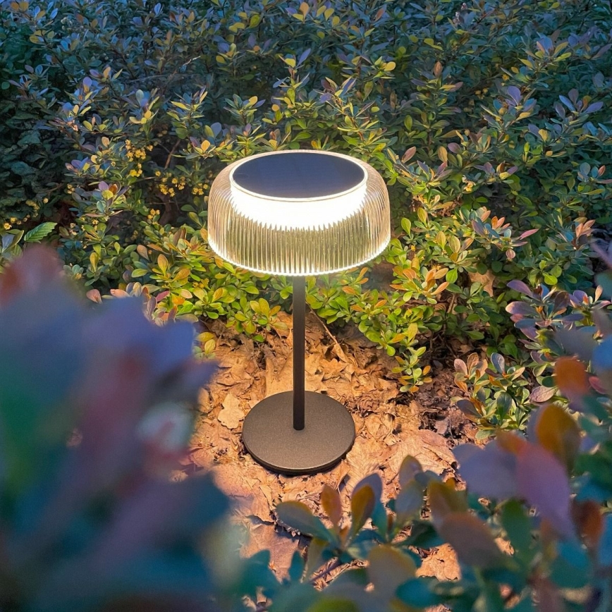 Zuma Line - LED Zatemnitvena solarna polnilna namizna svetilka LED/2,5W/2000 mAh IP44 črna