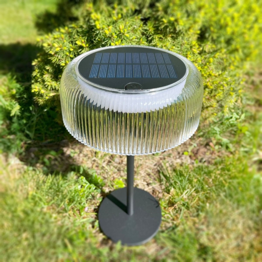 Zuma Line - LED Zatemnitvena solarna polnilna namizna svetilka LED/2,5W/2000 mAh IP44 črna