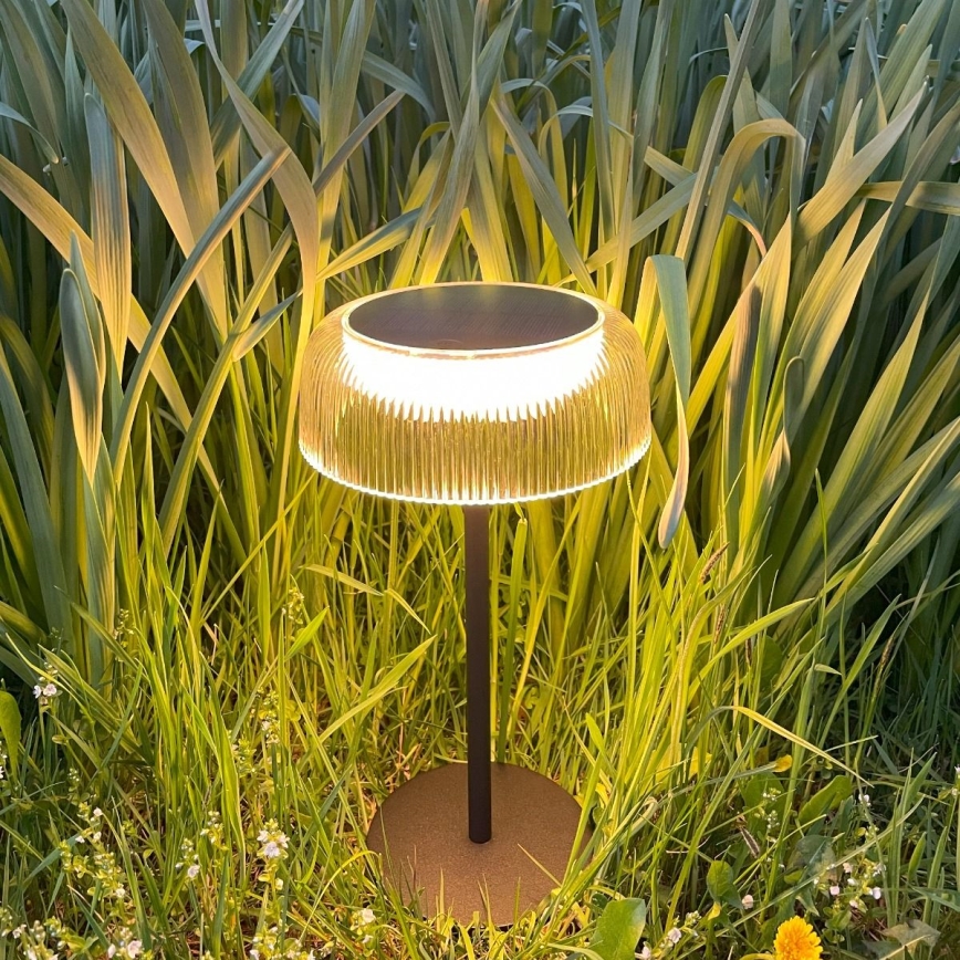 Zuma Line - LED Zatemnitvena solarna polnilna namizna svetilka LED/2,5W/2000 mAh IP44 črna