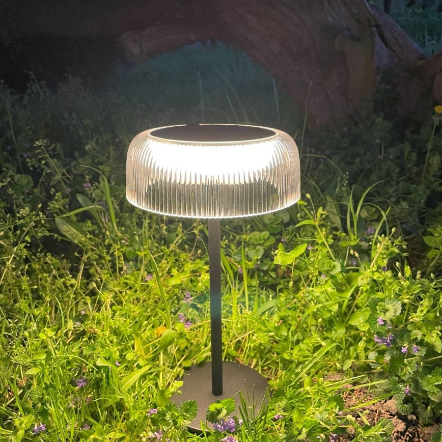 Zuma Line - LED Zatemnitvena solarna polnilna namizna svetilka LED/2,5W/2000 mAh IP44 črna
