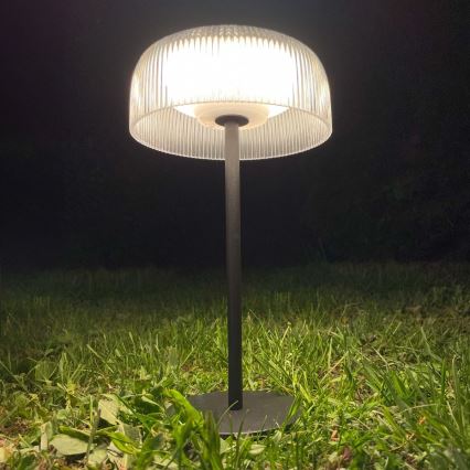 Zuma Line - LED Zatemnitvena solarna polnilna namizna svetilka LED/2,5W/2000 mAh IP44 črna