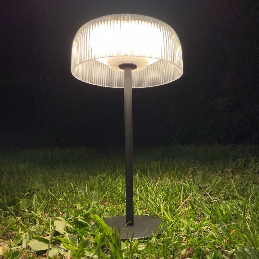 Zuma Line - LED Zatemnitvena solarna polnilna namizna svetilka LED/2,5W/2000 mAh IP44 črna
