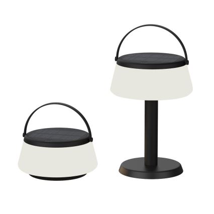 Zuma Line - LED Zatemnitvena solarna polnilna namizna svetilka LED/2,2W/2000 mAh IP44 črna