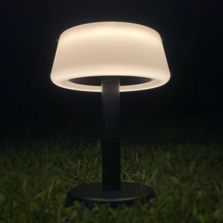 Zuma Line - LED Zatemnitvena solarna polnilna namizna svetilka LED/2,2W/2000 mAh IP44 črna