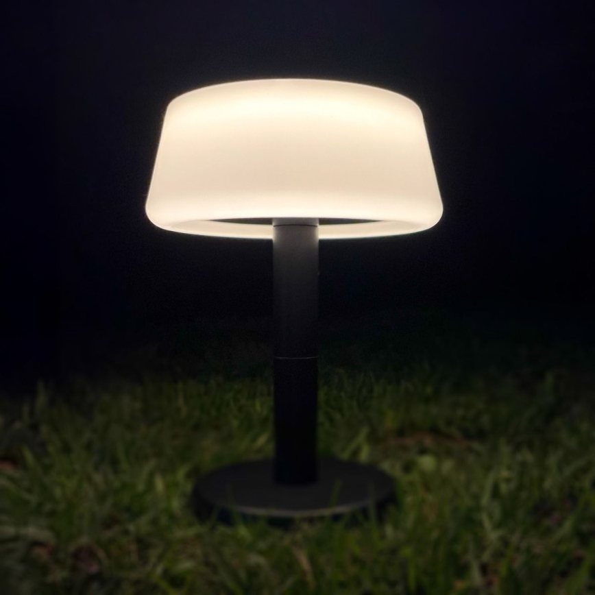 Zuma Line - LED Zatemnitvena solarna polnilna namizna svetilka LED/2,2W/2000 mAh IP44 črna