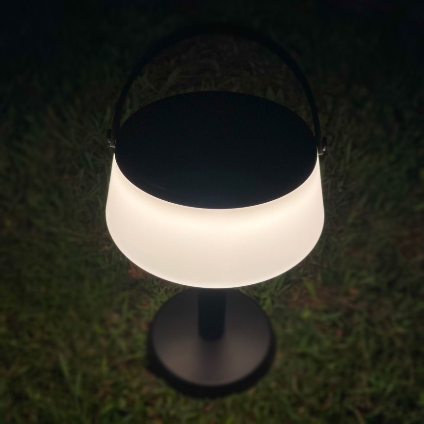 Zuma Line - LED Zatemnitvena solarna polnilna namizna svetilka LED/2,2W/2000 mAh IP44 črna