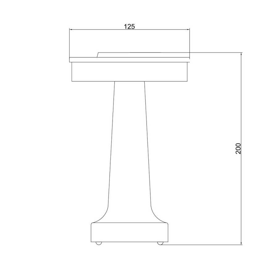 Zuma Line - LED Zatemnitvena polnilna namizna svetilka LED/2,5W/1200 mAh 3000/4000/6000K zlata
