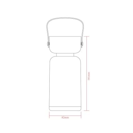 Zuma Line - LED Zatemnitvena polnilna namizna svetilka LED/3W/1200 mAh 3000/4000/6500K IP44 rjava