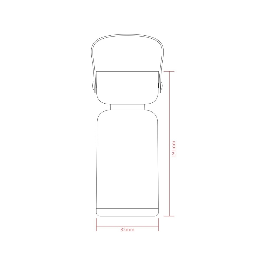 Zuma Line - LED Zatemnitvena polnilna namizna svetilka LED/3W/1200 mAh 3000/4000/6500K IP44 rjava