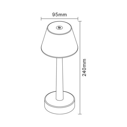 Zuma Line - LED RGBW Zatemnitvena polnilna namizna svetilka LED/0,7W/1300 mAh IP44 črna
