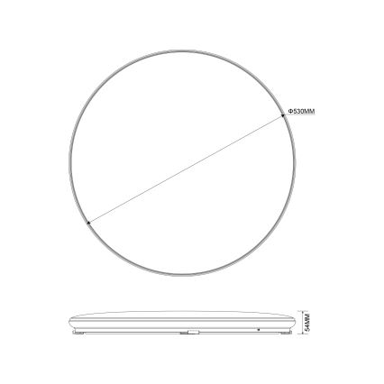 Zuma Line - LED Zatemnitvena stropna svetilka LED/48W/230V pr. 53 cm sijajni krom