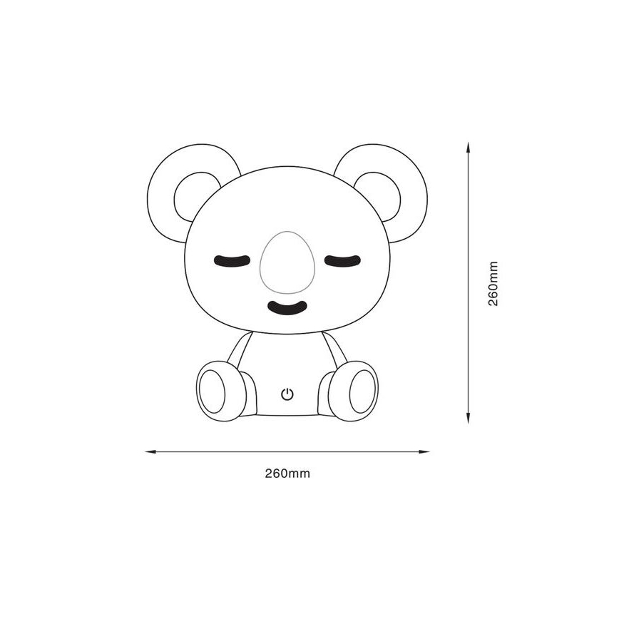 Zuma Line - LED Zatemnitvena otroška namizna svetilka na dotik LED/3W/230V koala roza