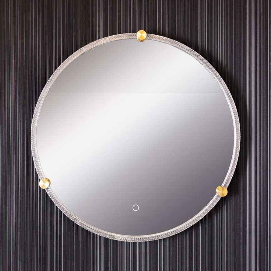 Zuma Line - LED Kopalnica stenski ogledalo s osvetlitev LED/24W/230V 3000/4000/6000K pr. 60 cm IP44 prozorna/zlata