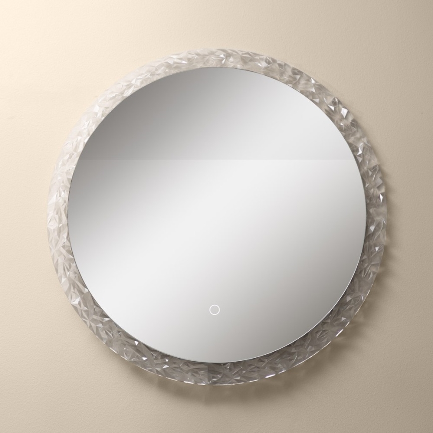 Zuma Line - LED Kopalniško stensko ogledalo z osvetlitvijo LED/24W/230V 3000/4000/6000K pr. 60 cm IP44 svetleči krom