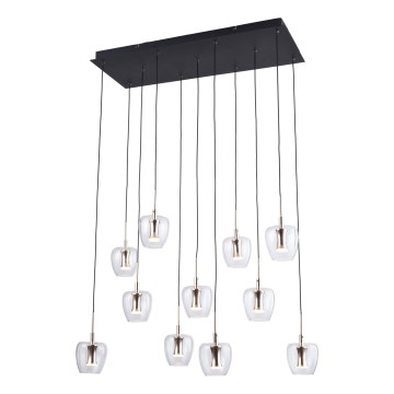 Zuma Line - LED lestenec na vrvici 11xLED/3W/230V črna