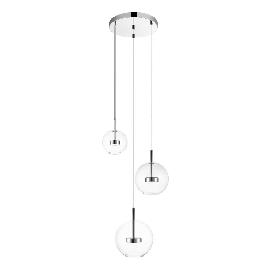 Zuma Line - LED Lestenec na vrvici 3xLED/5W/230V sijajni krom