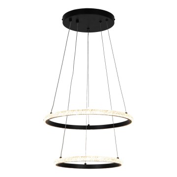 Zuma Line - LED Lestenec na vrvici RIDE LED/22W/230V + LED/14W pr. 41 cm črna