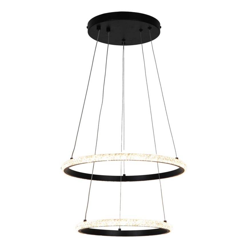 Zuma Line - LED Lestenec na vrvici RIDE LED/22W/230V + LED/14W pr. 41 cm črna