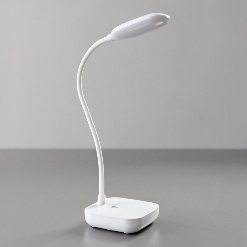 Zuma Line - LED Polnilna namizna svetilka LED/7W/1200 mAh 3000/4500/6000K CRI 90 bela