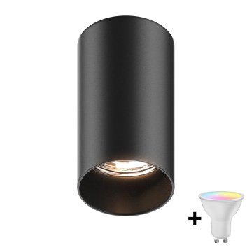 Zuma Line - LED RGBW zatemnjiva točkovna svetilka 1xGU10/6W/230V črna + daljinski upravljalnik