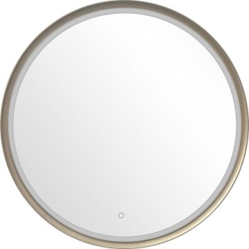 Zuma Line - LED stensko kopalniško ogledalo z LED-osvetlitvijo/36W/230V 3000/4000/6000K premer 80 cm IP44 medenina