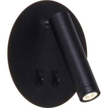 Zuma Line - LED stensko točkovno svetilo LED/5,5W/230V 4000K + LED/2,5W 3000K črna