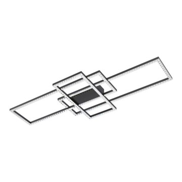 Zuma Line - LED Zatemnitvena kristalna stropna svetilka LED/52W/230V 2700-6000K črna + Daljinski upravljalnik