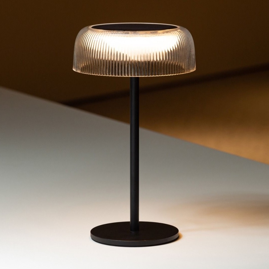 Zuma Line - LED Zatemnitvena solarna polnilna namizna svetilka LED/2,5W/2000 mAh IP44 črna