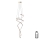 Zuma Line - LED Zatemnitveni lestenec na vrvici LED/68W/230V 3000/4000/6000K Rosegold + Daljinski upravljalnik
