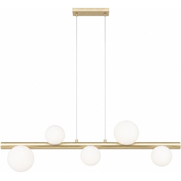 Zuma Line - Lestenec na jekleni vrvici 5xG9/33W/230V zlata