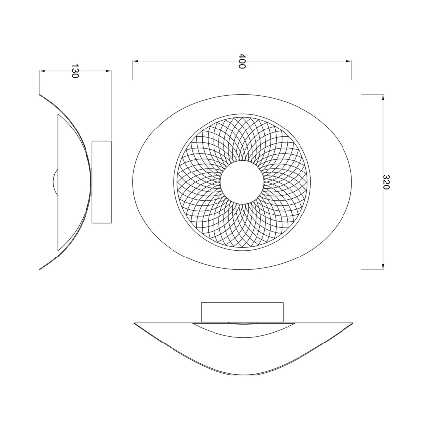 Zuma Line - LED Stenska svetilka LED/8W/230V črna/dimno črna