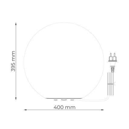 Zuma Line - Zunanja svetilka 1xE27/15W/230V premer 40 cm IP44