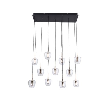 Zuma Line - LED lestenec na vrvici 11xLED/3W/230V črna