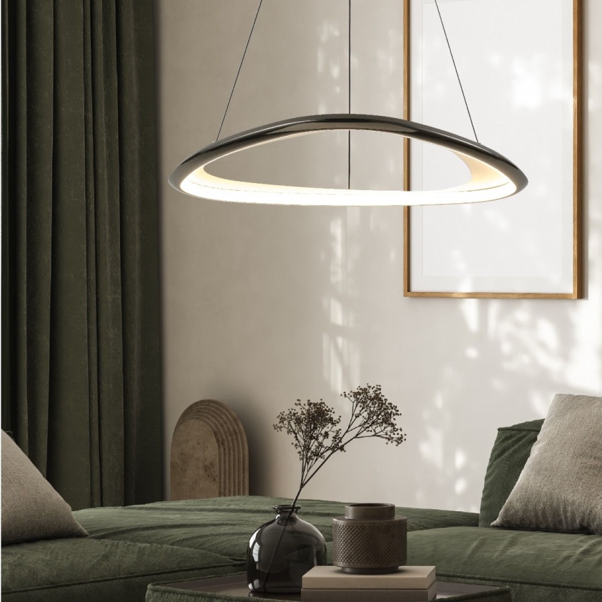 Zuma Line - LED Zatemnitveni lestenec na vrvici LED/34W/230V 3000K črna sijajni krom