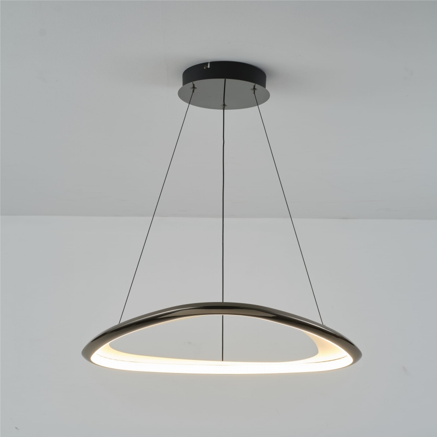 Zuma Line - LED Zatemnitveni lestenec na vrvici LED/34W/230V 3000K črna sijajni krom