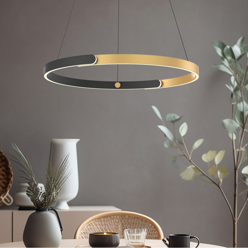 Zuma Line - LED Zatemnitveni lestenec na vrvici LED/30W/230V črna/zlata