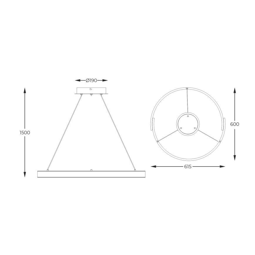 Zuma Line - LED Zatemnitveni lestenec na vrvici LED/30W/230V črna/zlata
